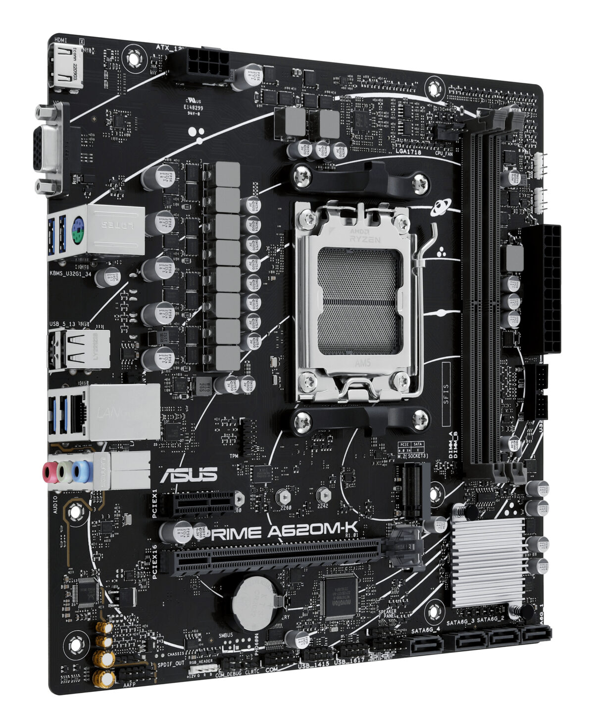 MB ASUS AM5 PRIME A620M-K DDR5 BOX M-ATX - Imagen 3