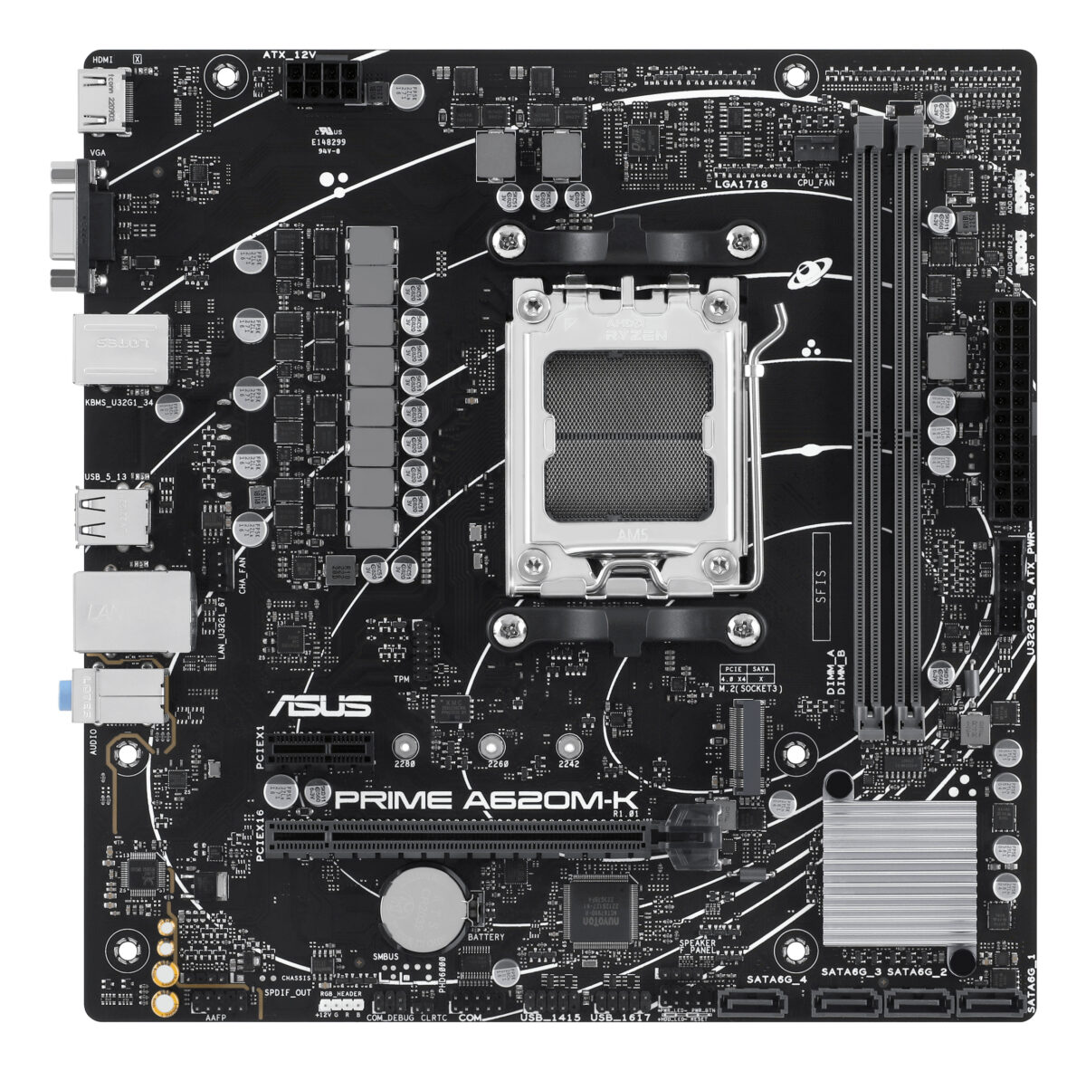 MB ASUS AM5 PRIME A620M-K DDR5 BOX M-ATX - Imagen 2