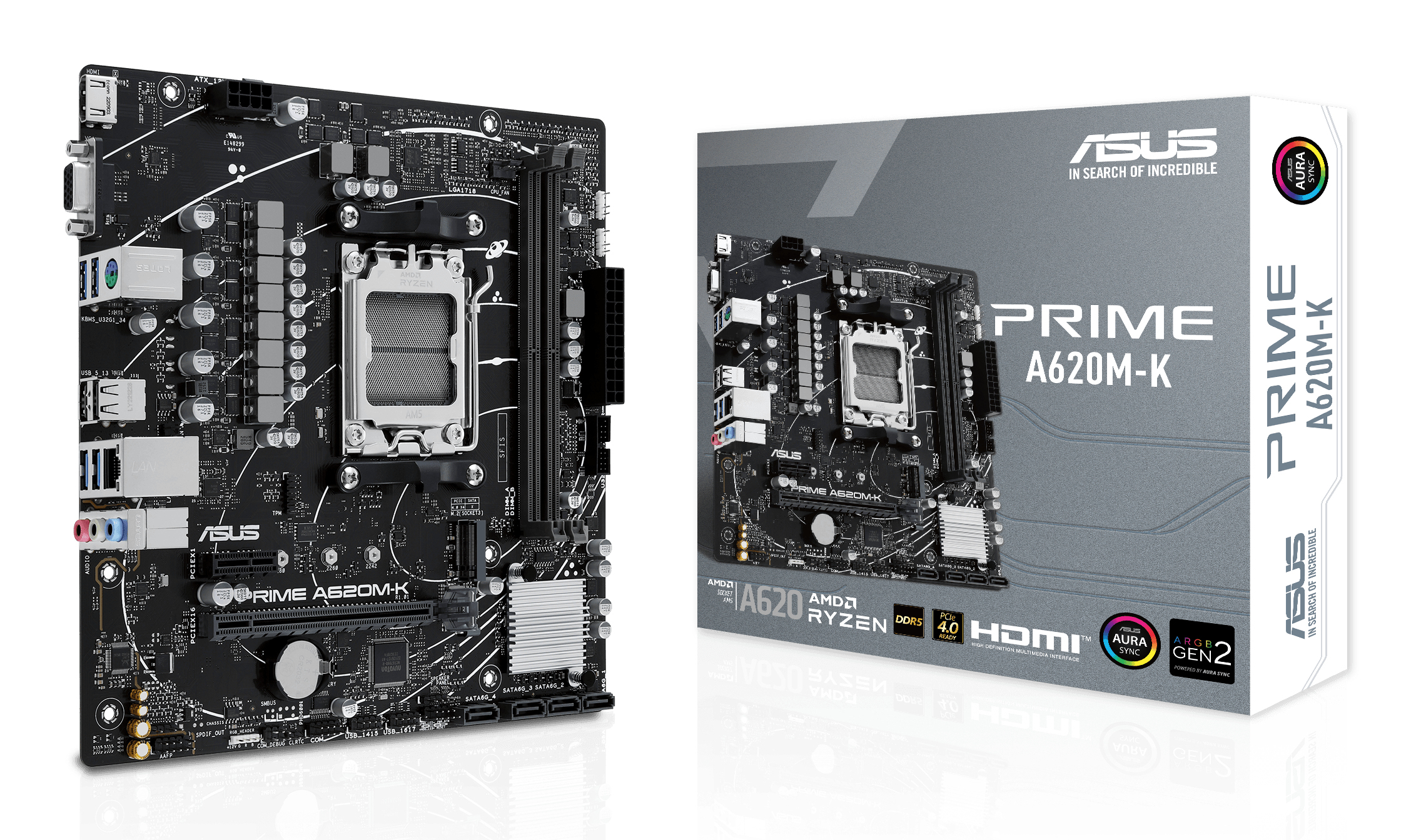 8b570db6fb084dec7483c5c29a1a9539a798cddd MB ASUS AM5 PRIME A620M-K DDR5 BOX M-ATX - Imagen 1