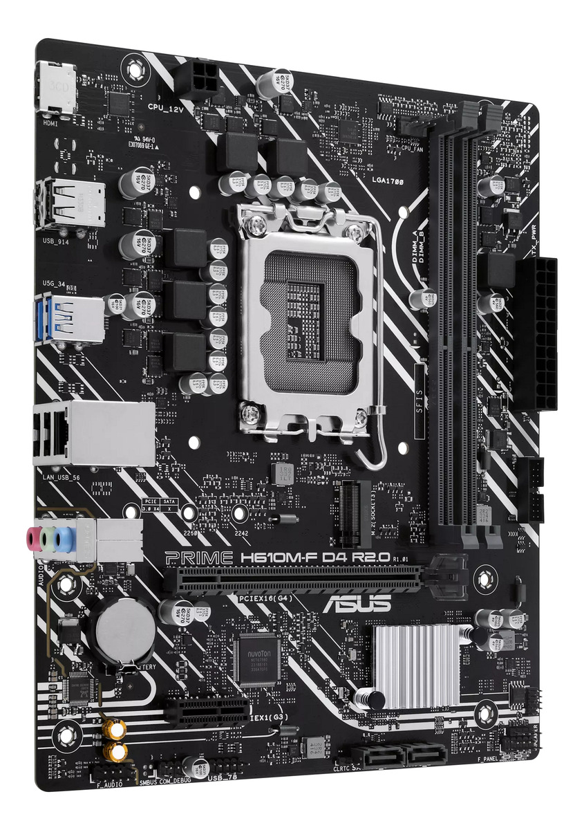 D_956364-MLA91254755200_092025-F MB ASUS S1700 PRIME H610M-F D4 R2.0 DDR4 BOX M-ATX - Imagen 1