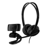 AURICULAR + MIC X-TECH P/CONFERENCIA NEGRO USB-A