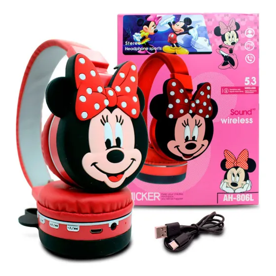 D_Q_NP_2X_806597-MLA99841861335_112025-E AURICULARES MINNIE MOUSE X-TECH INALAMBRICO +MIC - Imagen 1