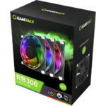 FAN GAMEMAX P/ GABINETE KIT 3 X 120MM ARGB RB300
