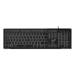 TECLADO GENIUS SLIMSTAR 820 USB BLACK RETROILUMINA