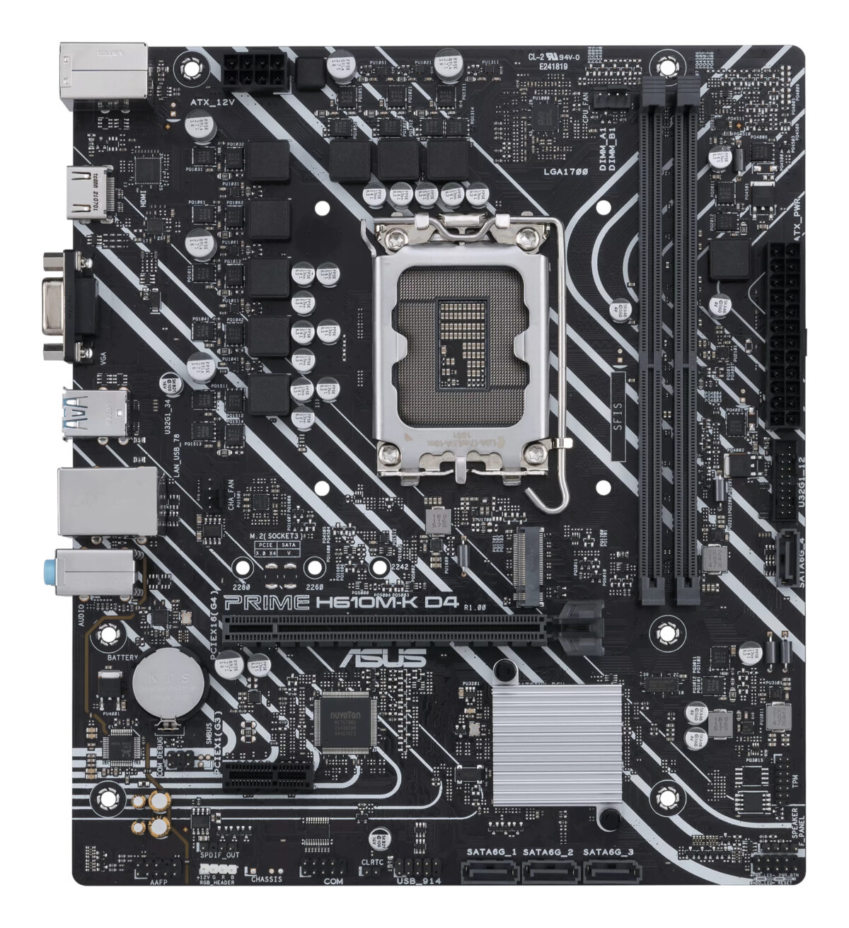 MB ASUS S1700 PRIME H610M-K D4 DDR4 BOX M-ATX - Imagen 2