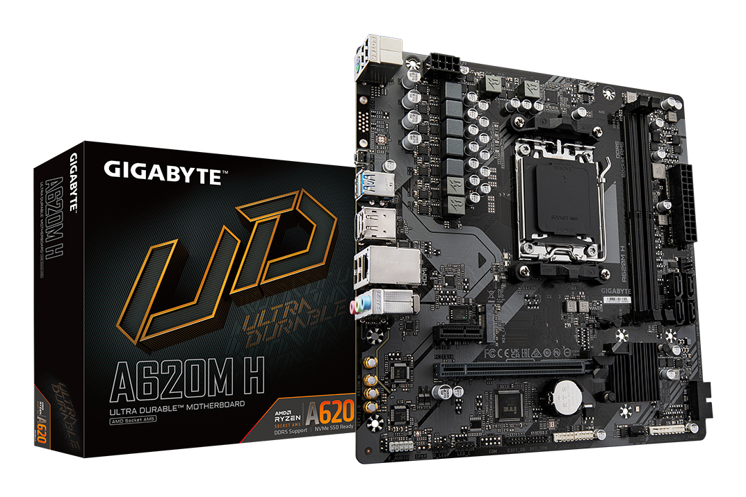 d41d8d009cc871cbbf31bea1eeff4fa32737e21b MB GIGABYTE AM5 A620M H DDR5 BOX M-ATX - Imagen 1