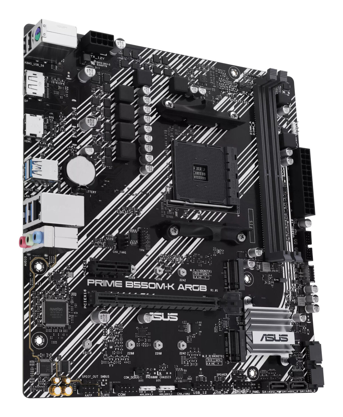 MB ASUS AM4 PRIME B550M-K ARGB DDR4 BOX M-ATX - Imagen 4