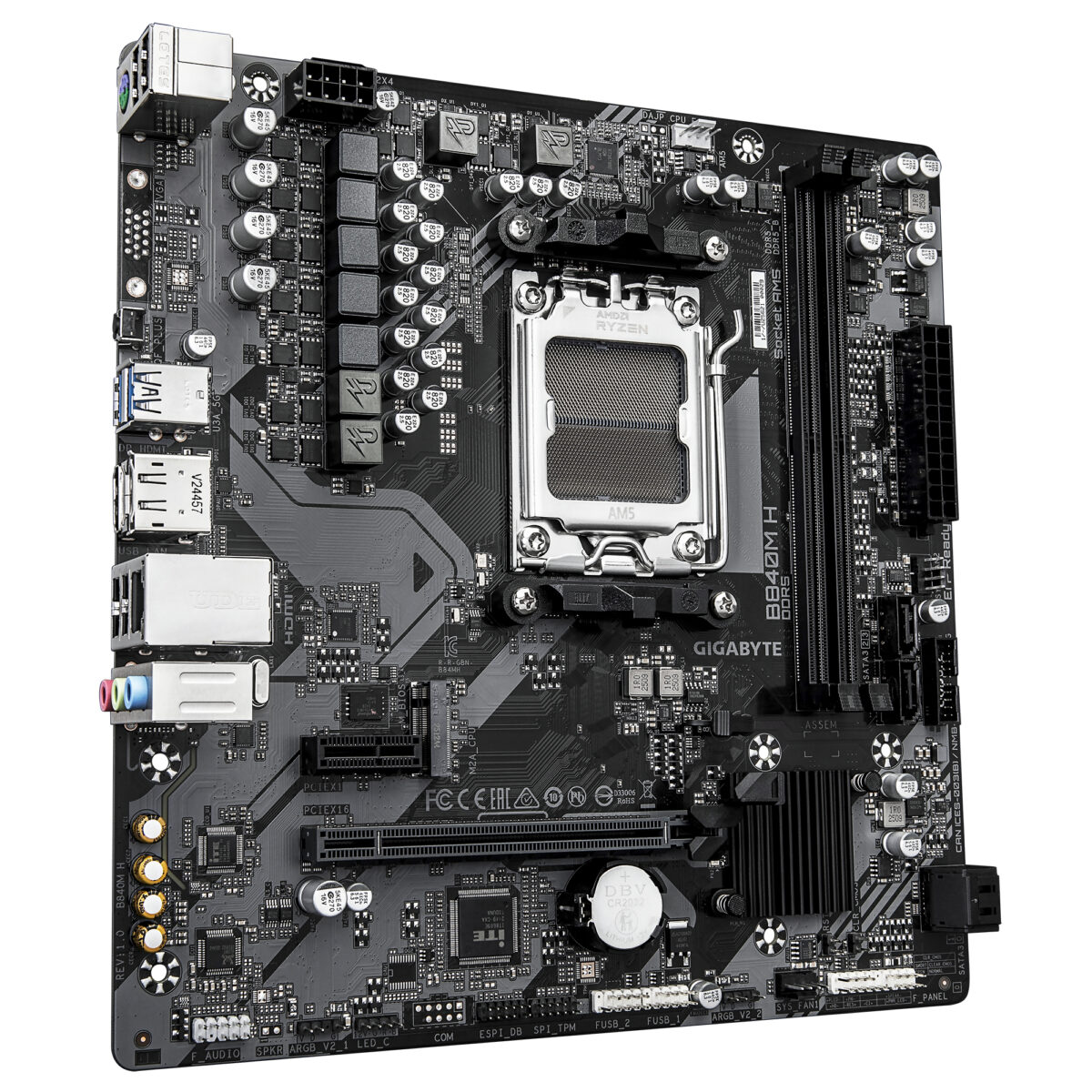 MB GIGABYTE AM5 B840M H DDR5 BOX M-ATX - Imagen 3