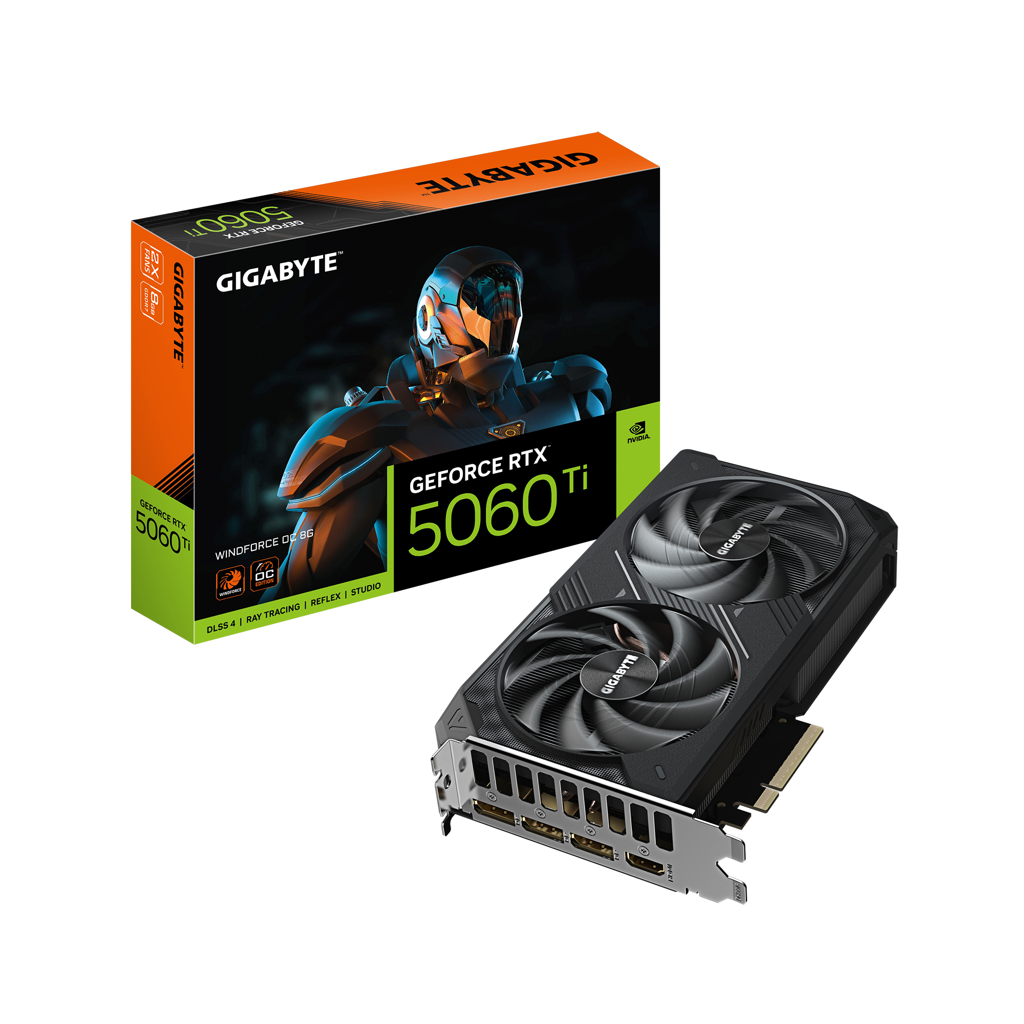 41e8146403cfc1917f3dcafee7f9bb8001dc42fd VGA 8GB RTX 5060 TI GIGABYTE WINDFORCE OC - Imagen 1