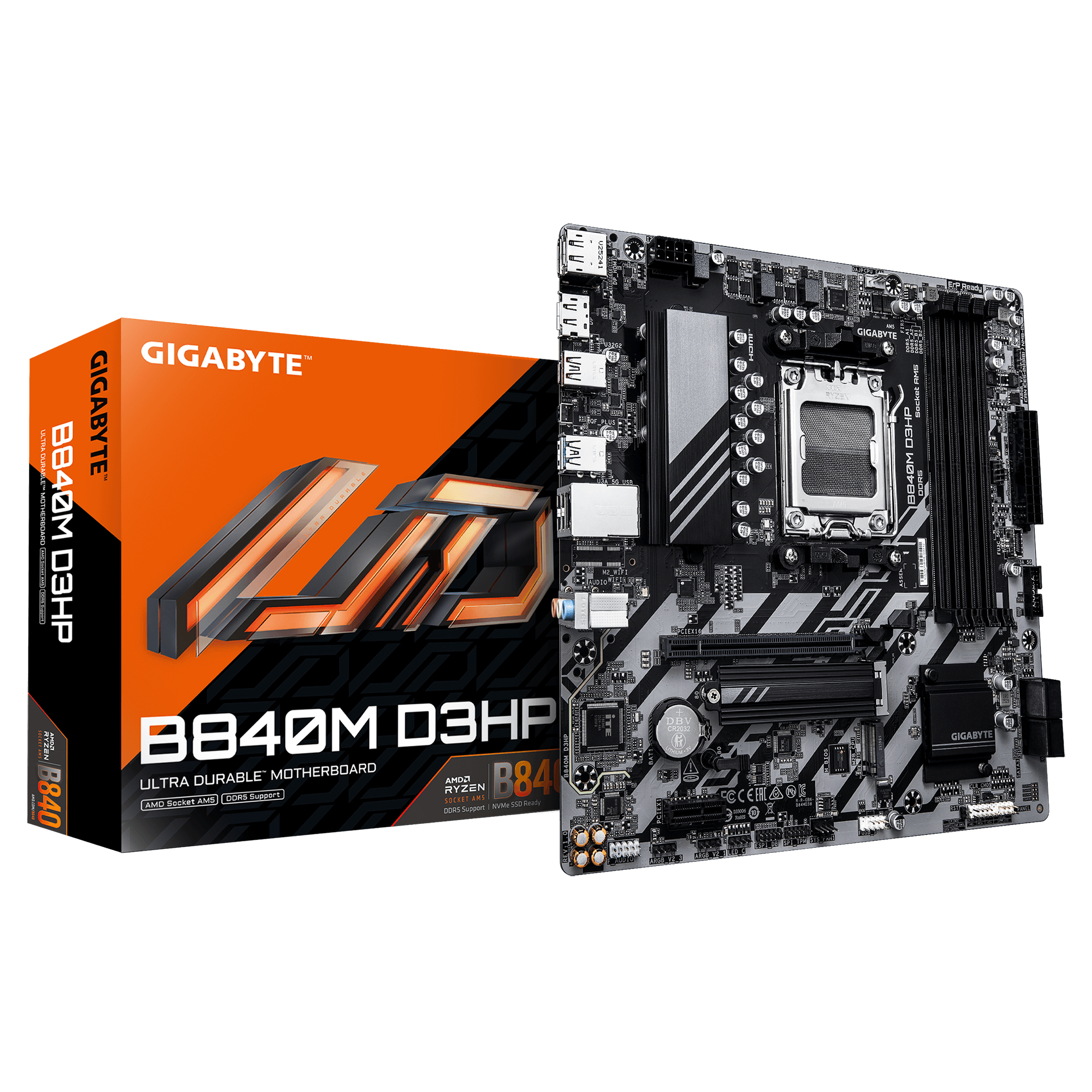 44d2843086e34c094f391cac62714116093d004b MB GIGABYTE AM5 B840M D3HP DDR5 BOX M-ATX - Imagen 1