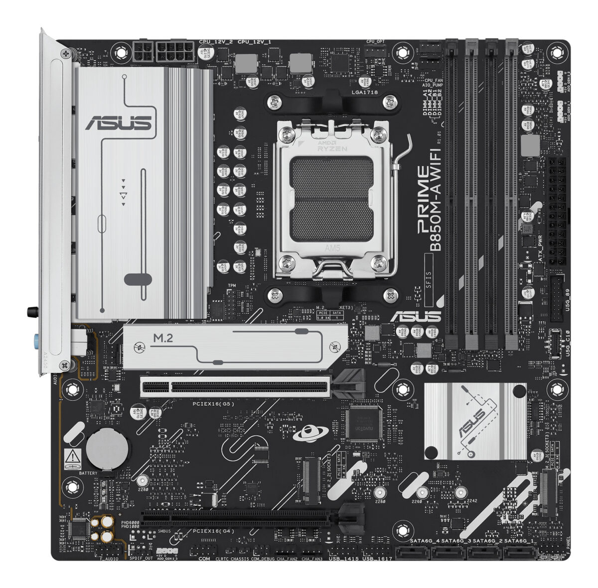MB ASUS AM5 PRIME B850M-A WIFI DDR5 BOX - Imagen 3
