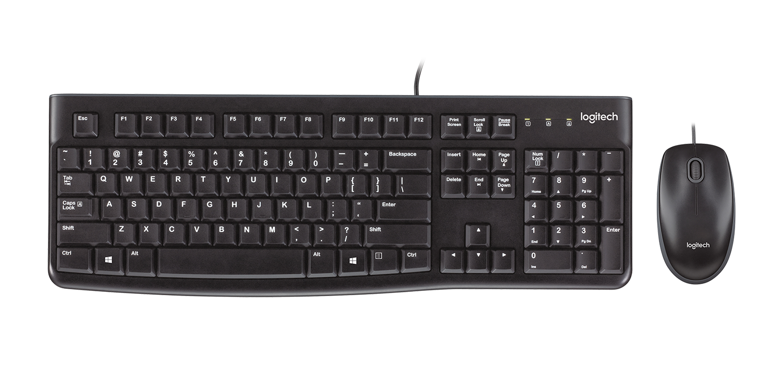 91721282_6637786384 TEC+MOUSE LOGITECH MK120 USB BLACK LATINO - Imagen 1