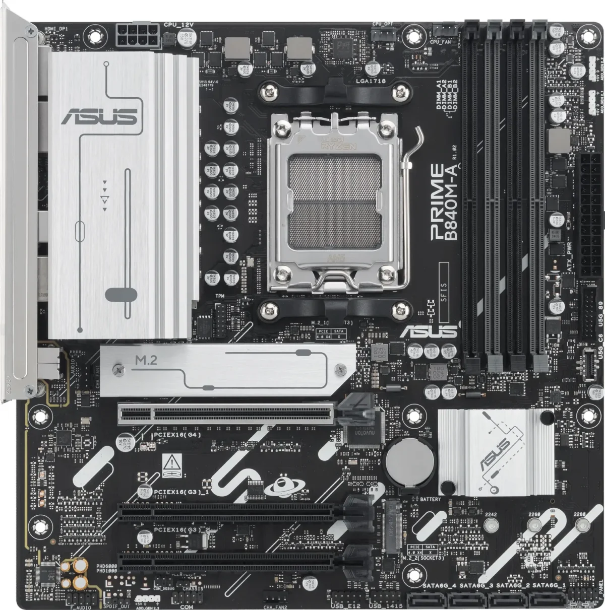 MB ASUS AM5 PRIME B840M-A DDR5 BOX - Imagen 2