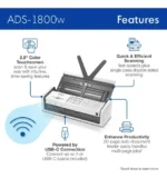 SCANNER BROTHER ADS-1800W 30PPM DUPLEX - Imagen 2