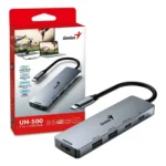 HUB GENIUS UH-545 USB-C A USB-CX1/USB-A X3/RJ45X1 - Imagen 3