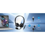 AURICULARES + MIC GENIUS HS-235U AI USB A+ USB C - Imagen 3