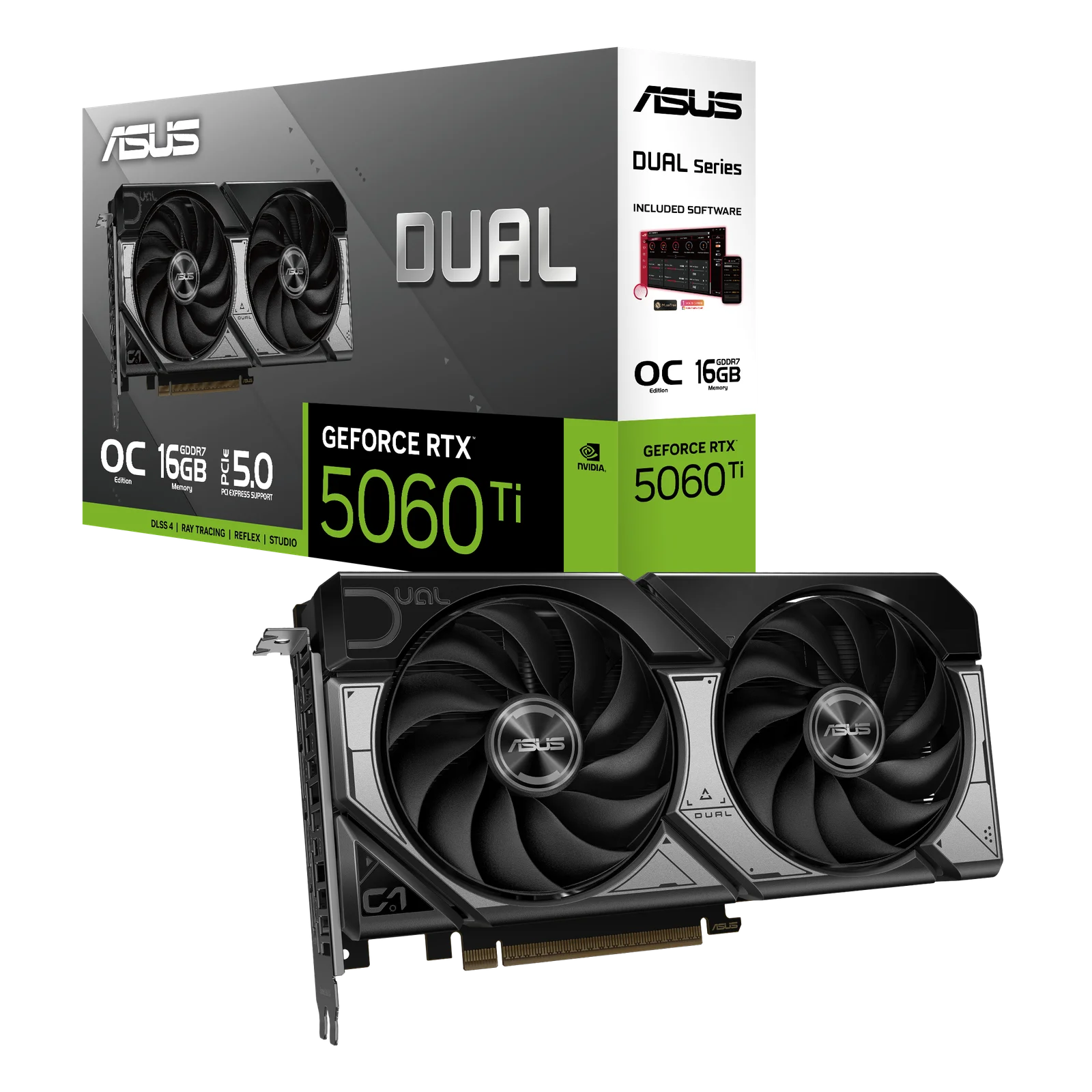 placa-de-video-asus-geforce-rtx-5060-ti-16gb-gddr7-dual-oc VGA 16GB RTX 5060 TI ASUS DUAL OC GDDR7 - Imagen 1